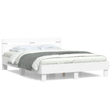 Cadre de lit sans matelas blanc 140x190 cm