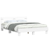 Cadre de lit sans matelas blanc 140x190 cm