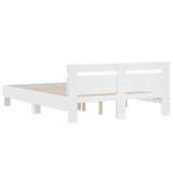 Cadre de lit sans matelas blanc 140x190 cm