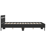 Cadre de lit sans matelas noir 140x190 cm