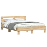 Cadre de lit sans matelas chêne sonoma 140x190 cm