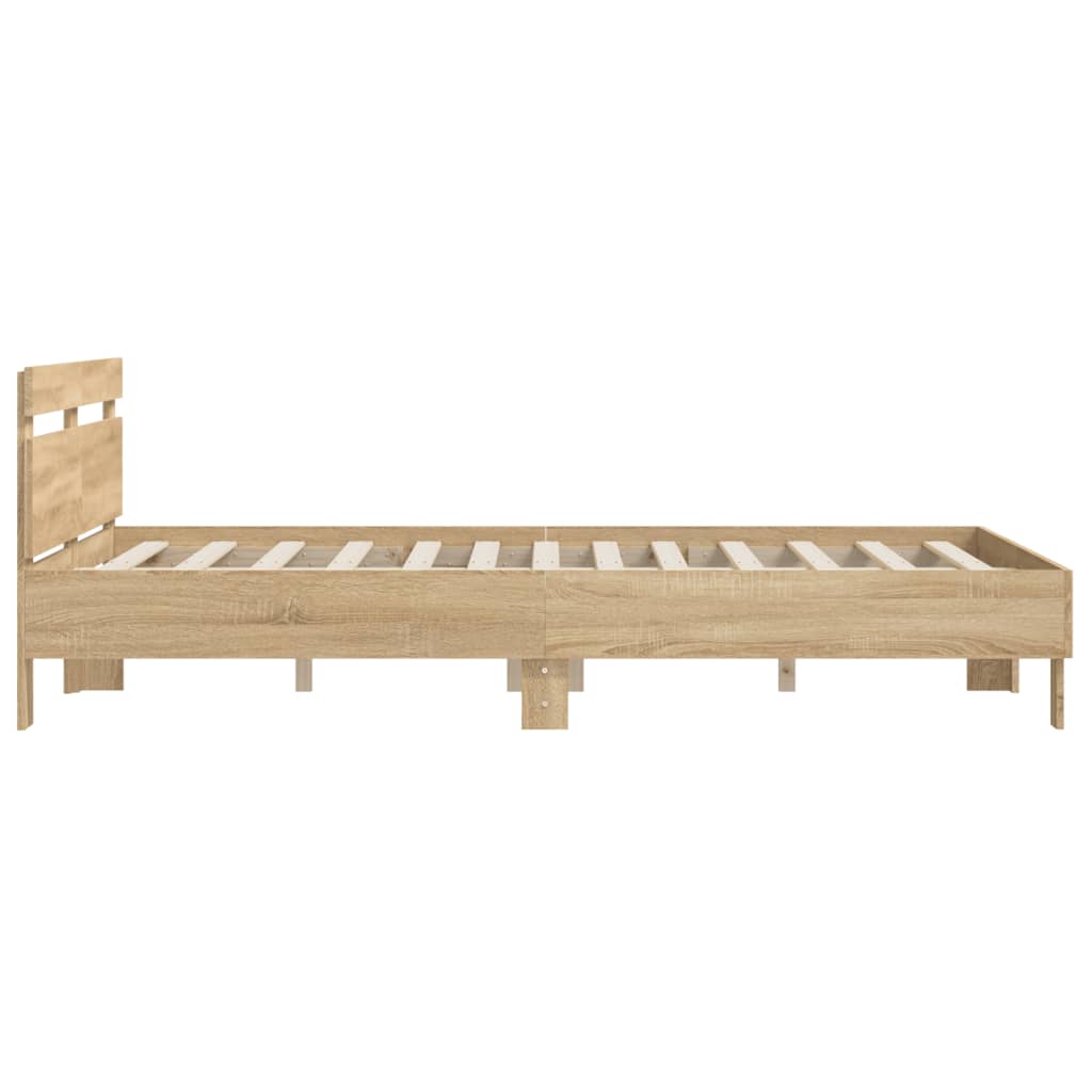 Cadre de lit sans matelas chêne sonoma 140x190 cm