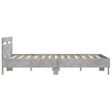 Cadre de lit sans matelas gris béton 140x190 cm