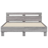 Cadre de lit sans matelas sonoma gris 140x190 cm