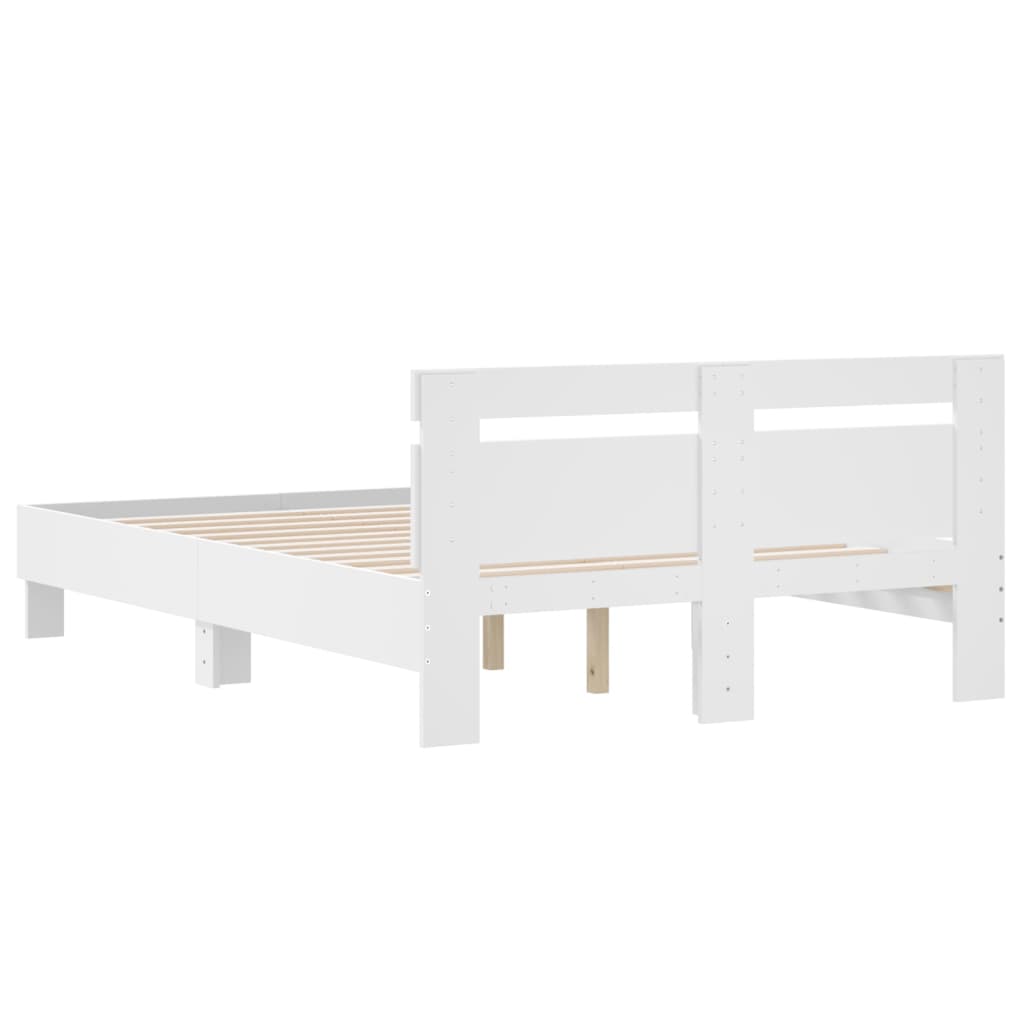 Cadre de lit sans matelas blanc 135x190 cm