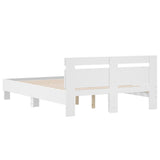 Cadre de lit sans matelas blanc 135x190 cm