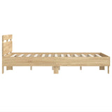 Cadre de lit sans matelas chêne sonoma 135x190 cm