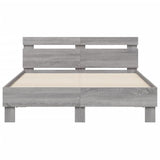 Cadre de lit sans matelas sonoma gris 135x190 cm