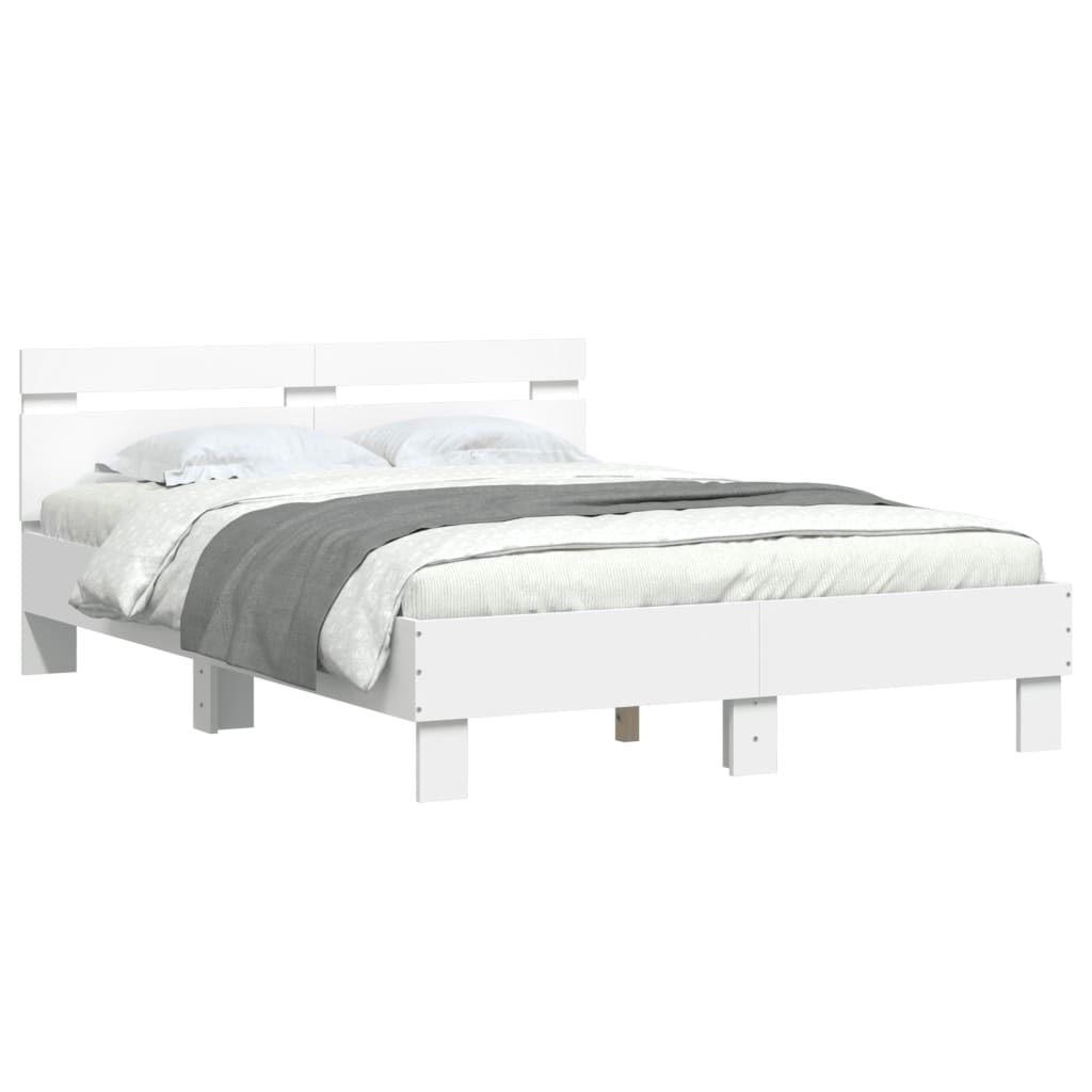 Cadre de lit sans matelas blanc 120x190 cm