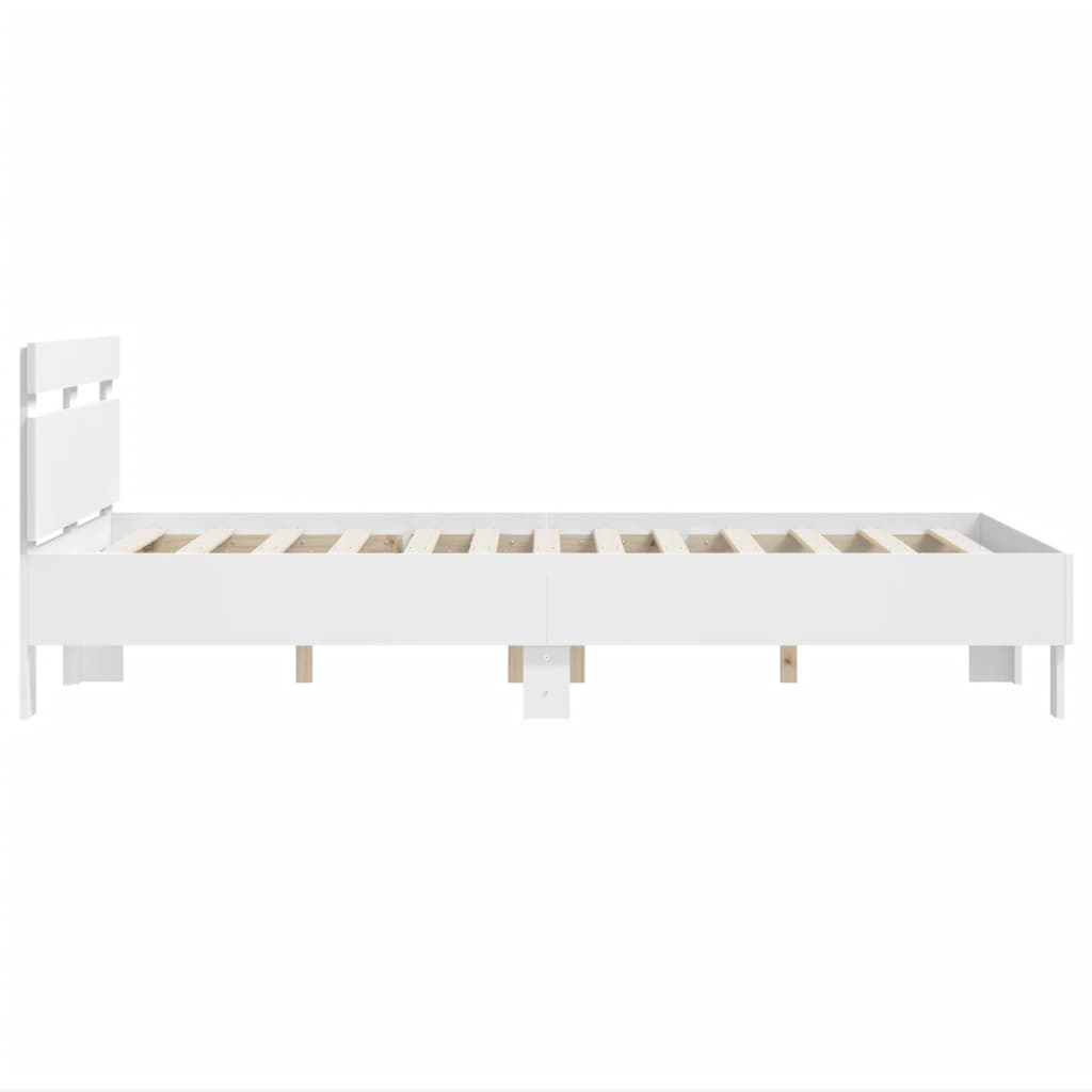 Cadre de lit sans matelas blanc 120x190 cm