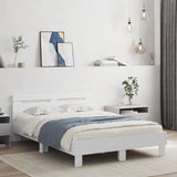 Cadre de lit sans matelas blanc 120x190 cm