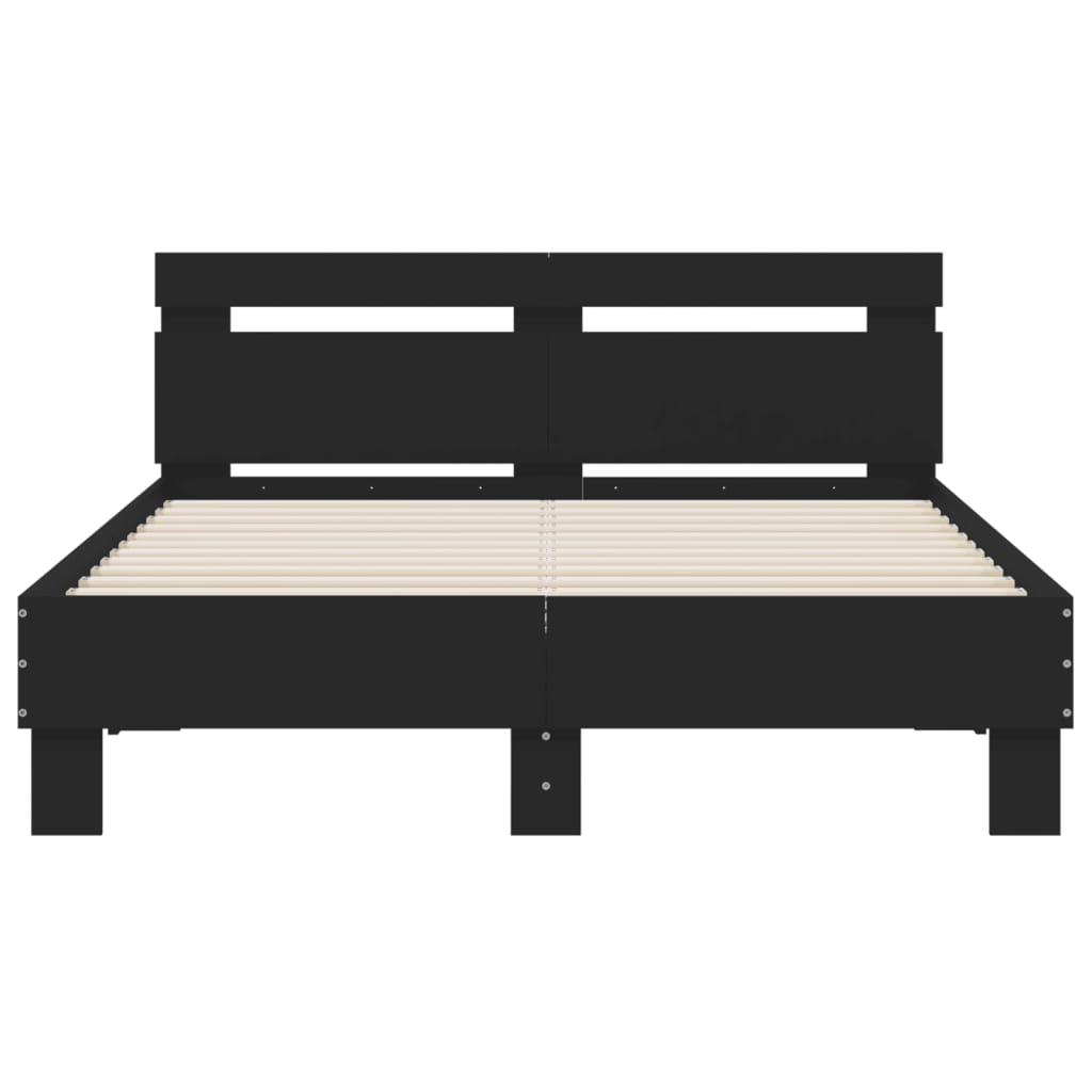 Cadre de lit sans matelas noir 120x190 cm