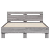 Cadre de lit sans matelas sonoma gris 120x190 cm