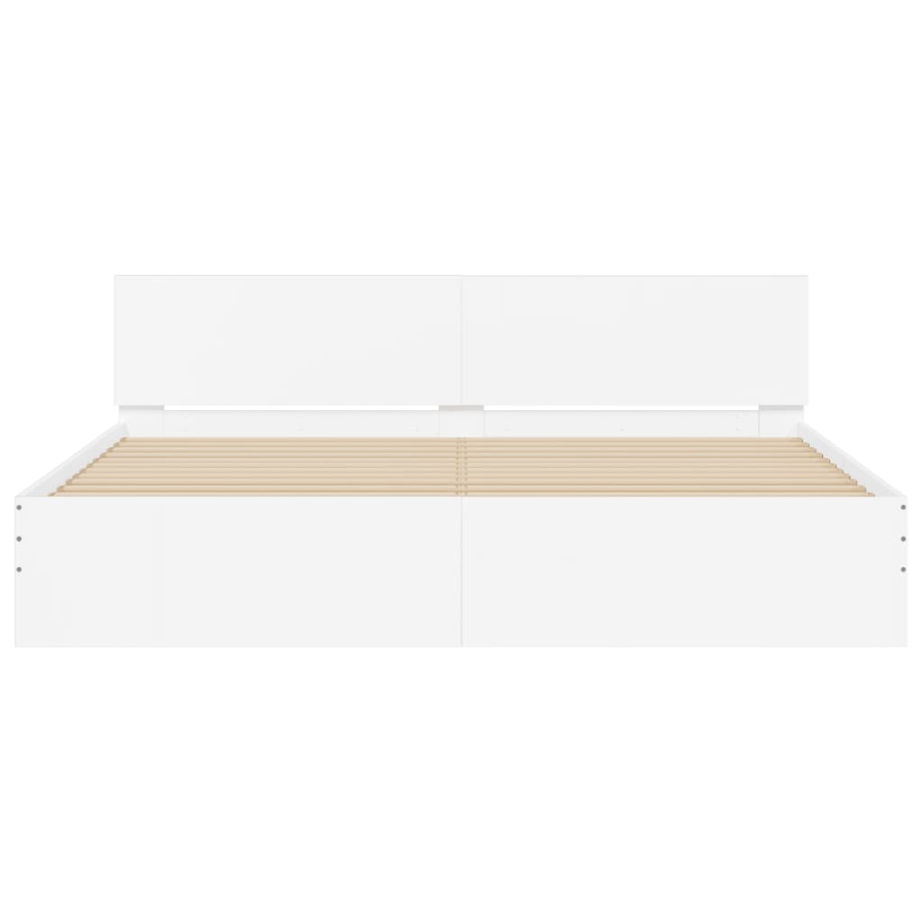 Bed frame without mattress white 200x200 cm