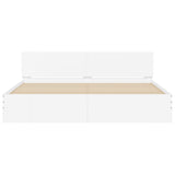 Bed frame without mattress white 200x200 cm