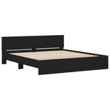 Cadre de lit sans matelas noir 200x200 cm