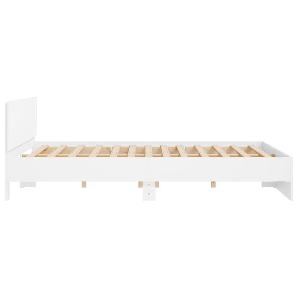 Cadre de lit sans matelas blanc 160x200 cm