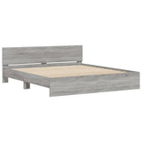 Cadre de lit sans matelas sonoma gris 160x200 cm