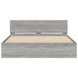 Cadre de lit sans matelas sonoma gris 150x200 cm