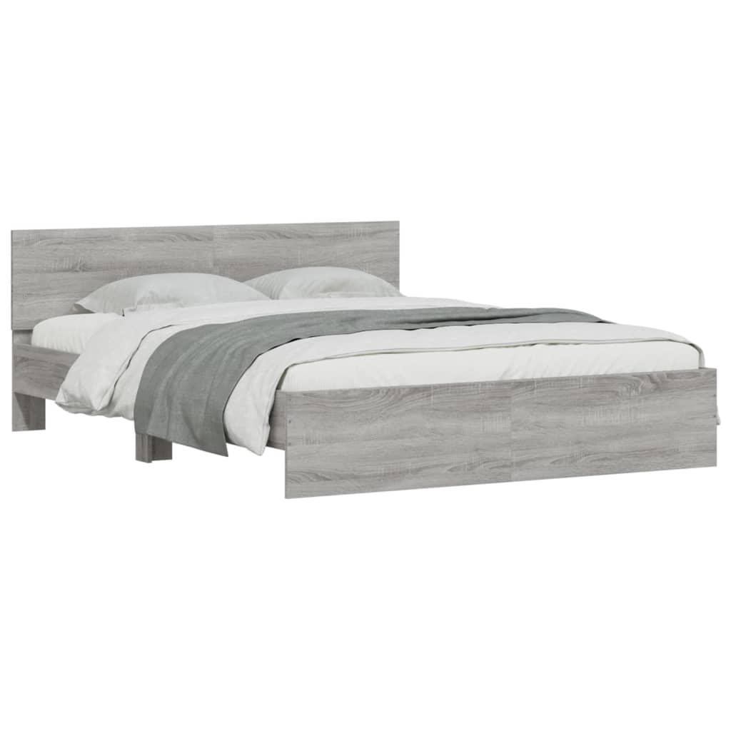 Cadre de lit sans matelas sonoma gris 140x200 cm