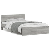 Cadre de lit sans matelas sonoma gris 120x200 cm