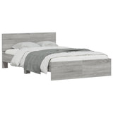 Cadre de lit sans matelas sonoma gris 120x200 cm