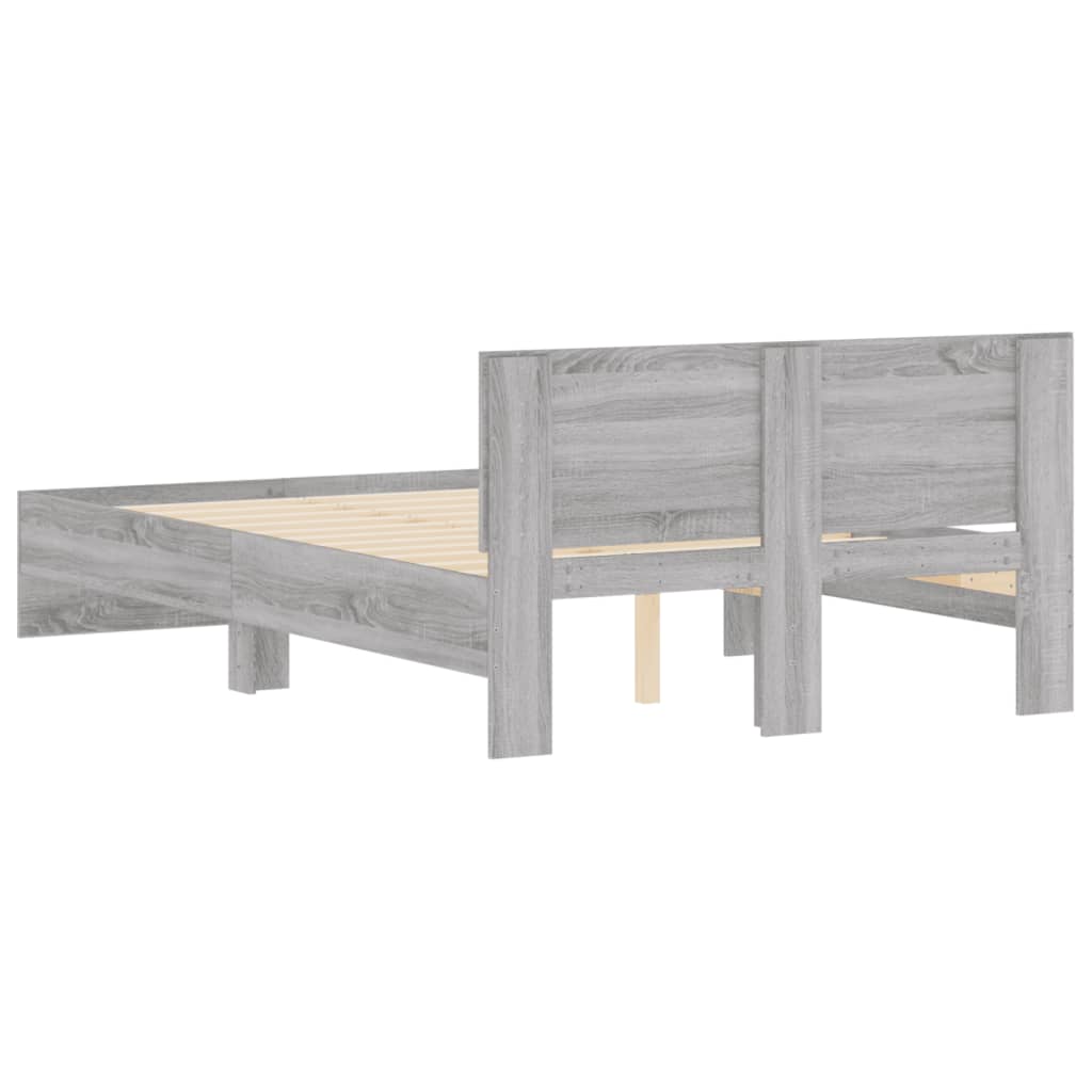 Cadre de lit sans matelas sonoma gris 120x200 cm