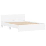 Cadre de lit sans matelas blanc 140x190 cm