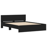 Cadre de lit sans matelas noir 140x190 cm