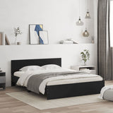 Cadre de lit sans matelas noir 140x190 cm