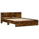 Cadre de lit sans matelas chêne fumé 140x190 cm