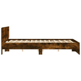 Cadre de lit sans matelas chêne fumé 140x190 cm