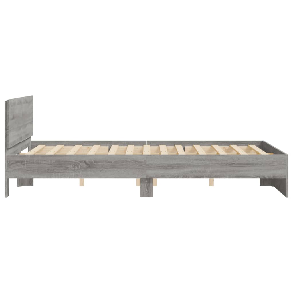 Cadre de lit sans matelas sonoma gris 140x190 cm