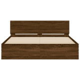 Cadre de lit sans matelas chêne marron 140x190 cm