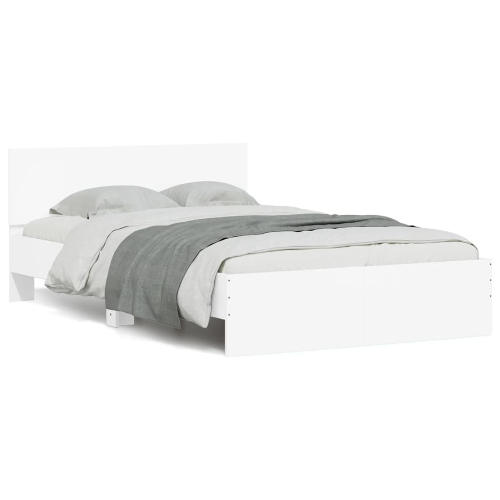 Cadre de lit sans matelas blanc 135x190 cm