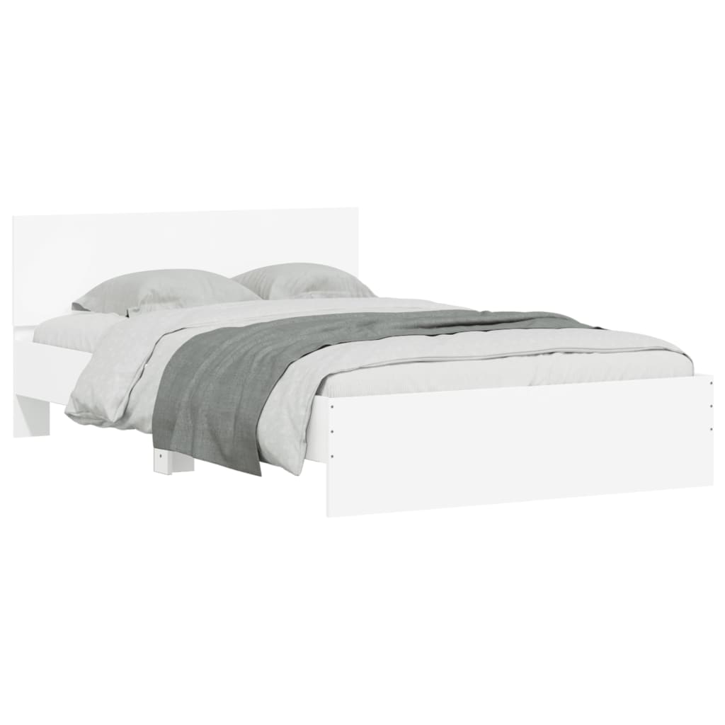 Cadre de lit sans matelas blanc 135x190 cm