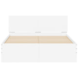 Cadre de lit sans matelas blanc 135x190 cm