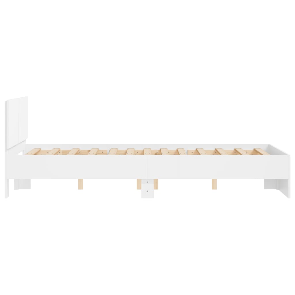 Cadre de lit sans matelas blanc 135x190 cm