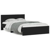 Cadre de lit sans matelas noir 135x190 cm