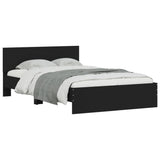 Cadre de lit sans matelas noir 135x190 cm