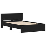 Cadre de lit sans matelas noir 135x190 cm