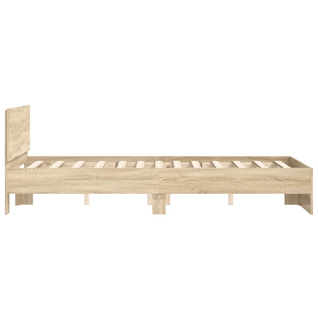 Cadre de lit sans matelas chêne sonoma 120x190 cm