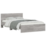 Cadre de lit sans matelas sonoma gris 120x190 cm