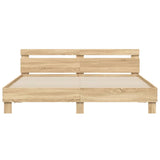 Bed frame with LED without mattress sonoma oak 200x200 cm