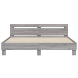 Cadre de lit avec LED sans matelas sonoma gris 200x200 cm