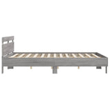 Cadre de lit avec LED sans matelas sonoma gris 200x200 cm