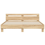 Bed frame with LED without mattress sonoma oak 180x200 cm