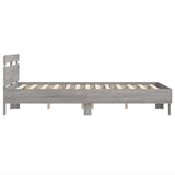 Cadre de lit avec LED sans matelas sonoma gris 120x200 cm