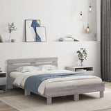 Cadre de lit avec LED sans matelas sonoma gris 120x200 cm