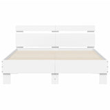 Cadre de lit avec LED sans matelas blanc 120x190 cm